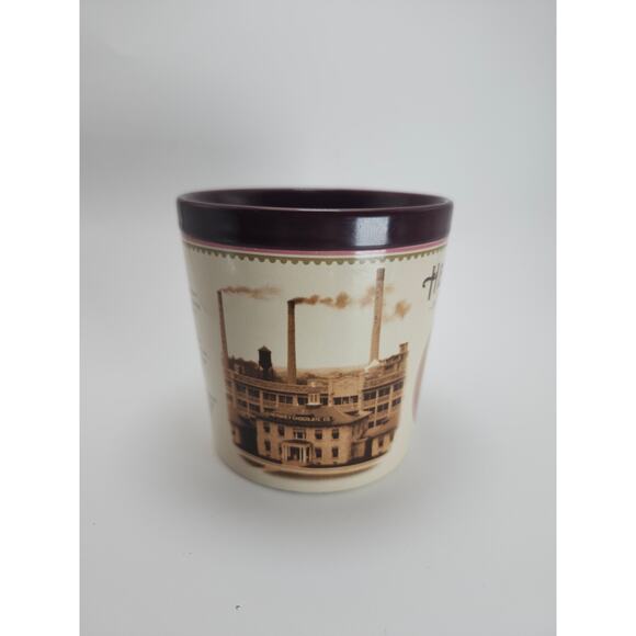 Vintage Hershey’s Mug Milton Hershey & Factory Where It All Began Beige Maroon - Picture 3 of 8